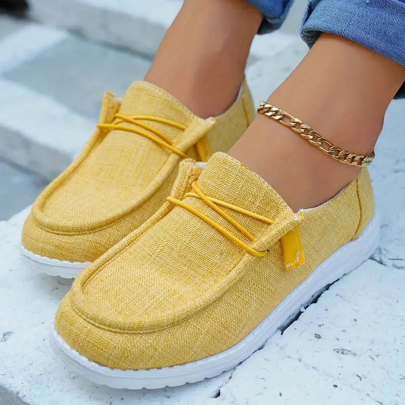 Raffiné® - Yellow summer canvas slipper