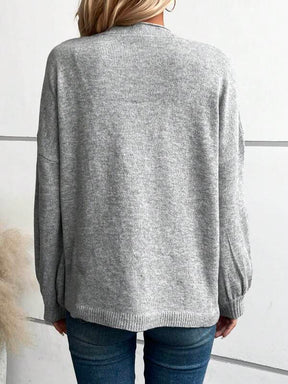 HerbstTrend® - Chic plain sweater with long sleeves