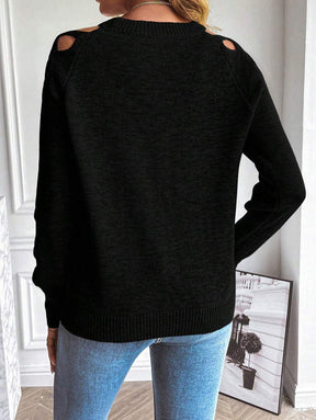 HerbstTrend® - Sexy plain sweater with long sleeves