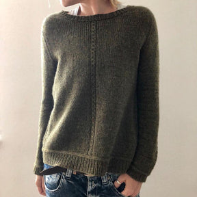 Naturlux® - Simple long-sleeved sweater with round neck