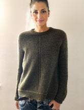 Naturlux® - Simple long-sleeved sweater with round neck