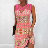 PureWear® - Pink mixed print mini dress