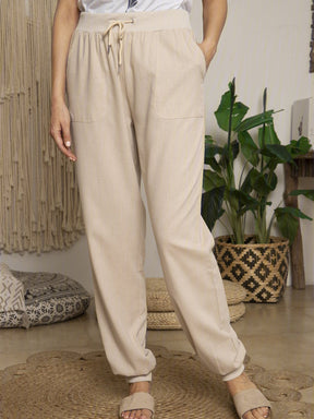 BMC® - Linen Shine The ladies summer trousers with drawstring