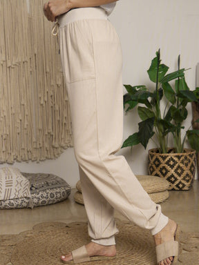 BMC® - Linen Shine The ladies summer trousers with drawstring