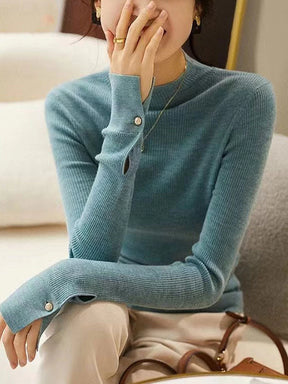 ClassicRoll knitted sweater blue