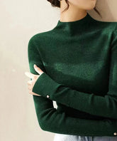 Classic roll-knit sweater green