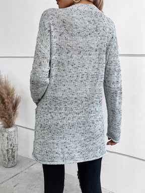 BlütenBliss® - Elegant long-sleeved sweater with V-neck