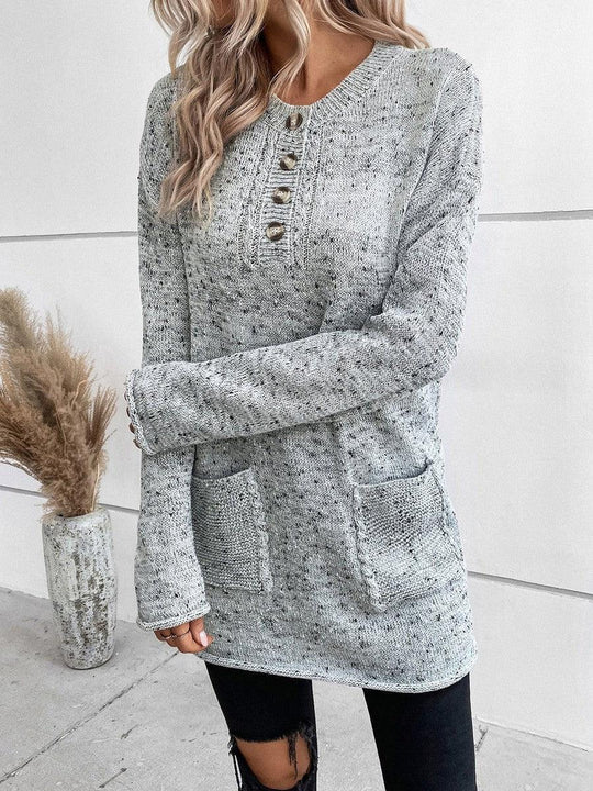 Reverie® - Elegant long-sleeved V-neck sweater