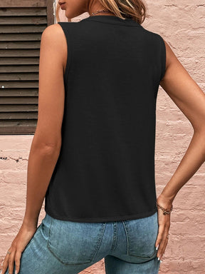 Naturlux® - Black sleeveless plain top