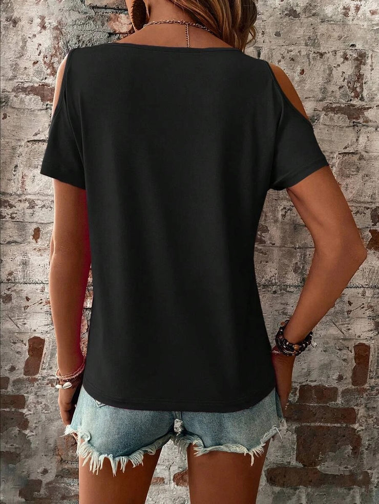 PureWear® - Black short sleeve plain top