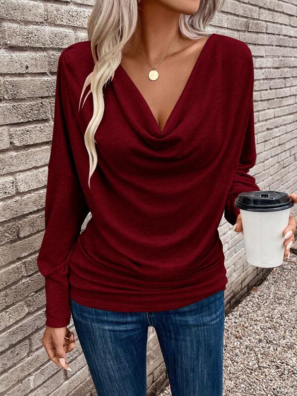 Wine red elegance top