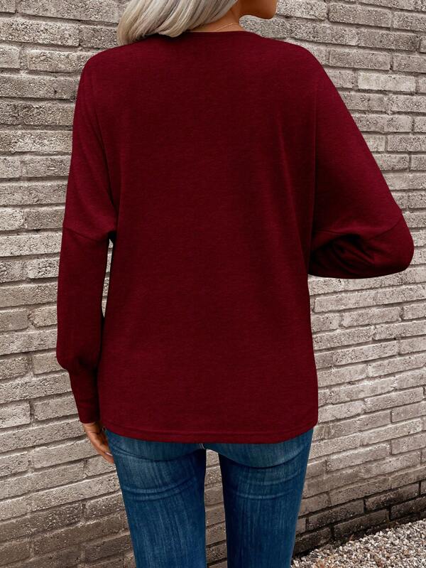 Wine red elegance top