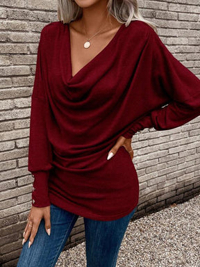 Wine red elegance top