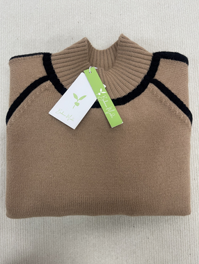 StrickSinn® - Coffee sweater with high neckline