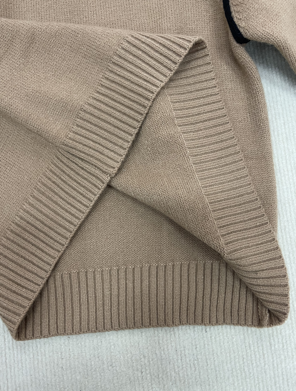 StrickSinn® - Coffee sweater with high neckline