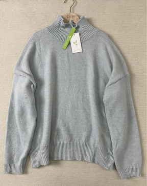 EcoExotica® - Distinctive plain sweater with high neckline