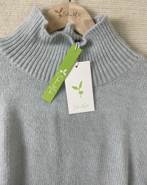 EcoExotica® - Distinctive plain sweater with high neckline