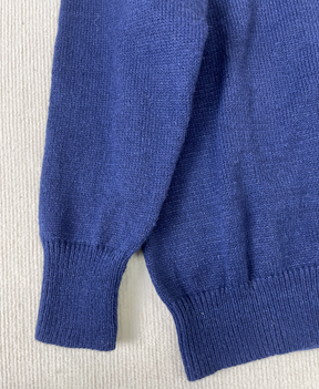 StrickSinn® - Blue plain sweater with long sleeves