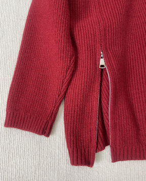 FallStil® - Red solid color high neck sweater