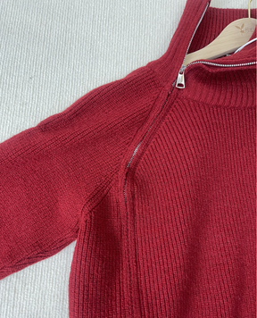 FallStil® - Red solid color high neck sweater