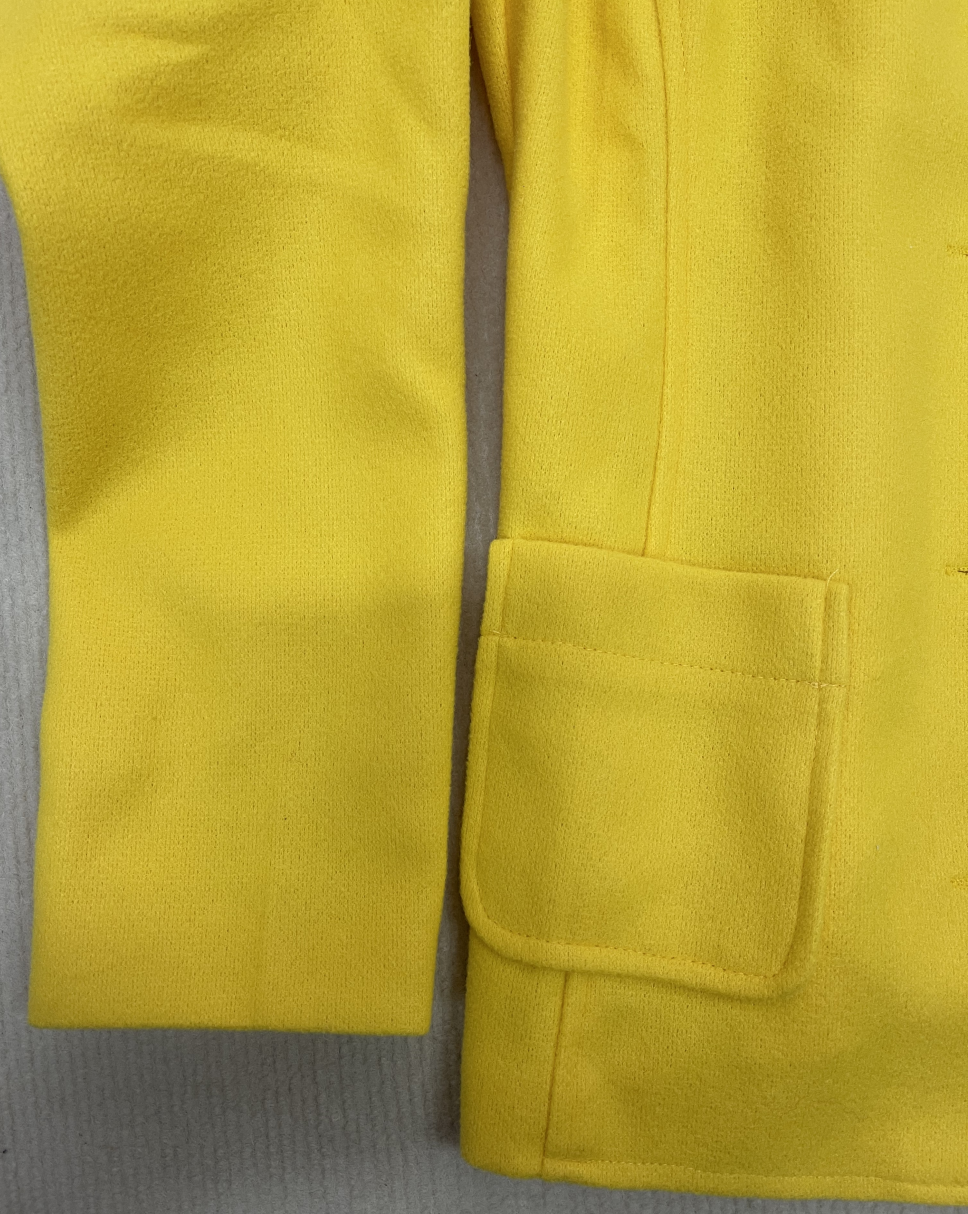 WinterTrend® - Yellow plain cardigan with long sleeves