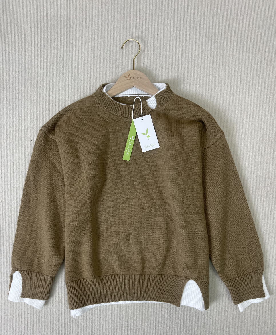 FallStil® - Stylish color block long sleeve sweater