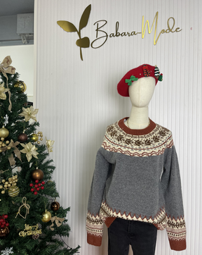 WinterTrend® - Long-sleeved sweater with stylish print