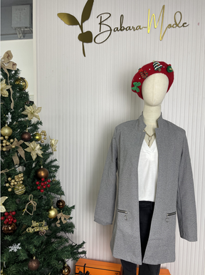 WinterTrend® - Stylish grey jacket with long sleeves