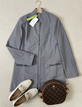 WinterTrend® - Stylish grey jacket with long sleeves