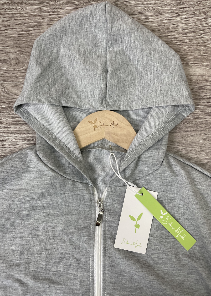 WinterTrend® - Grey plain hoodie lounge set