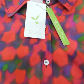 Naturlux® - Floral vintage top with button placket