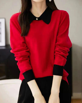 ReversStyle color contrast knit