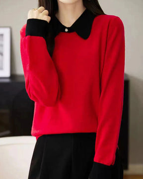 ReversStyle color contrast knit