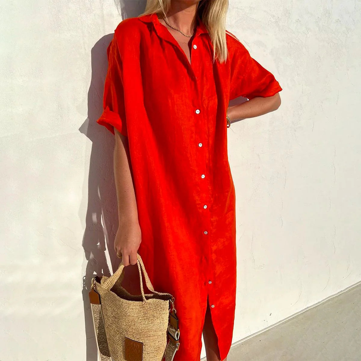 Red Simple Chic Maxi