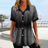 BlütenBliss® - Black printed short sleeve top