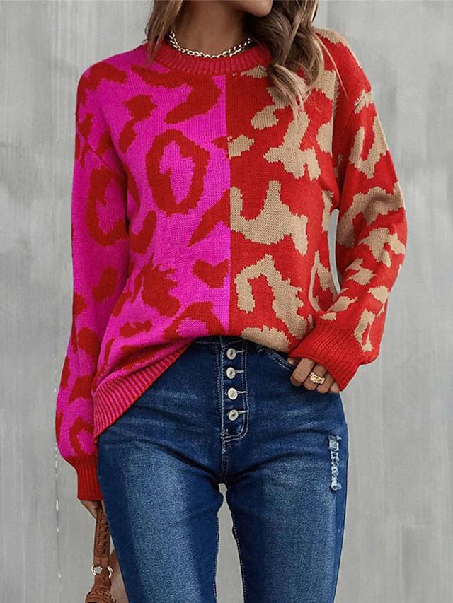 FallStil® - Long-sleeved sweater with red print