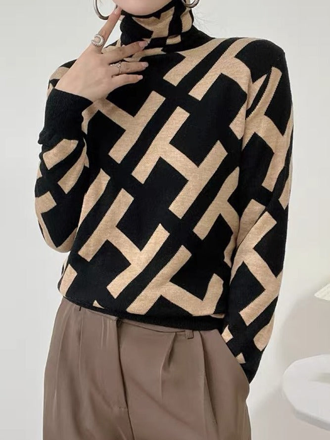 HerbstTrend® - Modern printed sweater with long sleeves