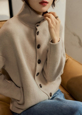 HerbstTrend® - Apricot long-sleeved, plain sweater