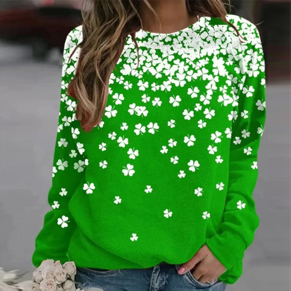 FallStil® - Green long-sleeved top with print