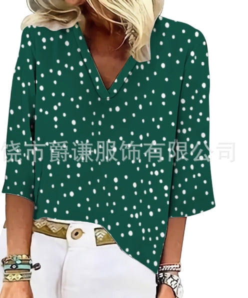 Green Dots Blouse