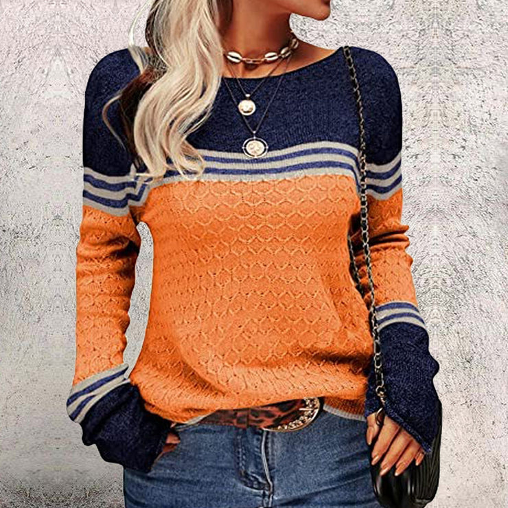 PureWear® - Orange and blue striped long sleeve top