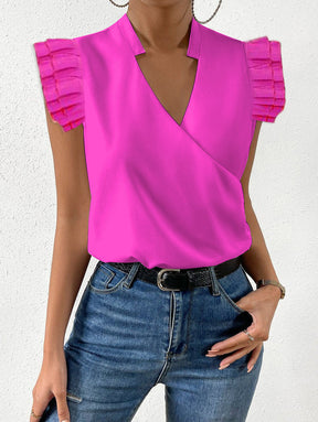 EcoExotica® - Eye-catching rose red plain top