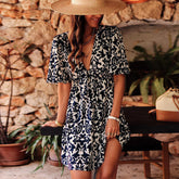 EcoExotica® - Cool mini dress with short sleeves and print