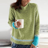 FallStil® - Frischer Pullover mit Rundhalsausschnitt