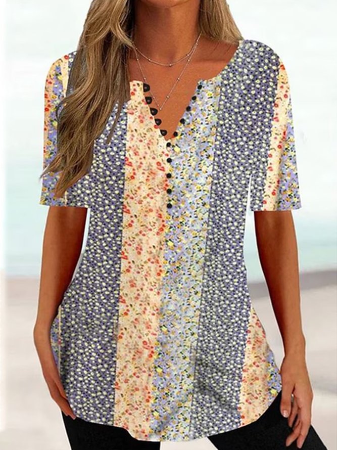 EcoExotica® - Special short sleeve print top