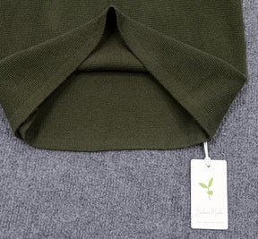 WinterStil® - Green round neck sweater with long sleeves