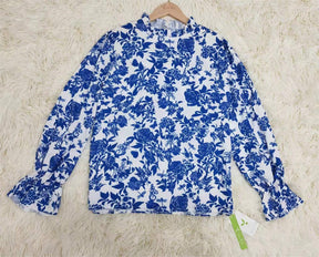 Even&amp;Vil® - Sweet Plant Blue Long Sleeve Top