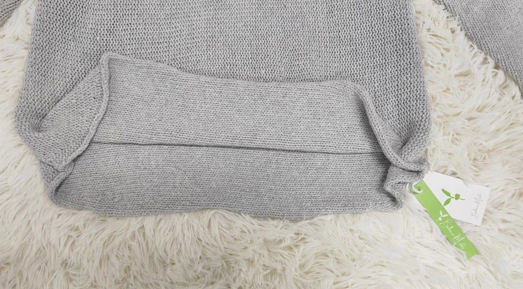 FallStil® - Grey open seam oversized sweater