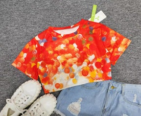 SpringStil® - Orange round neck top