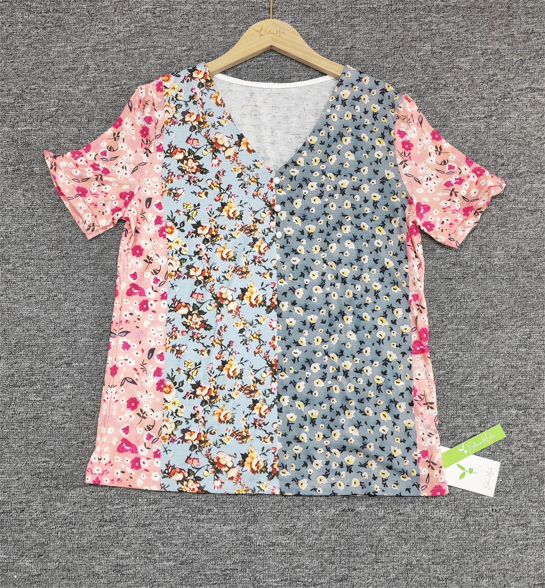 FallStil® - Short sleeve retro top with print